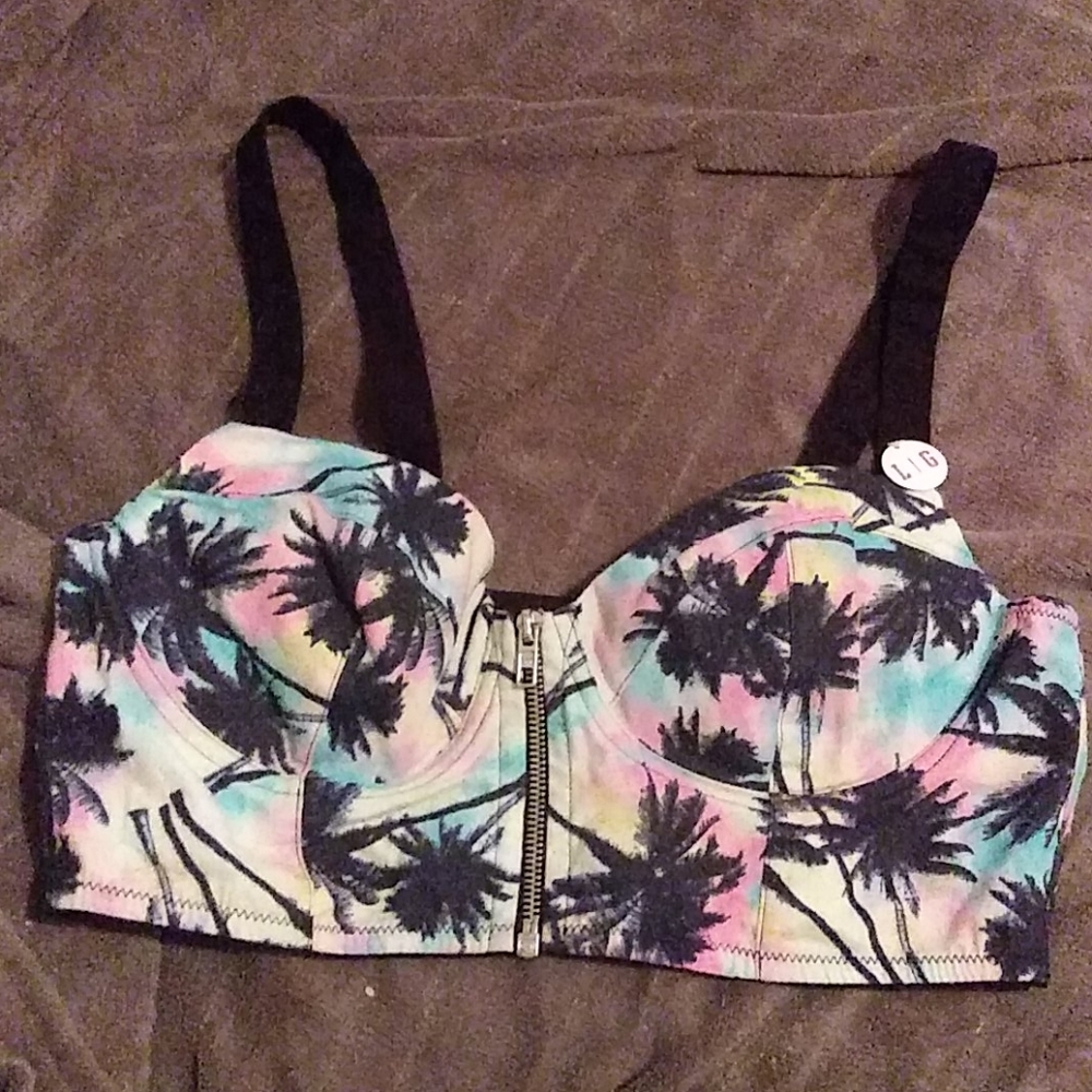 PINK/VS crop tank/bralette